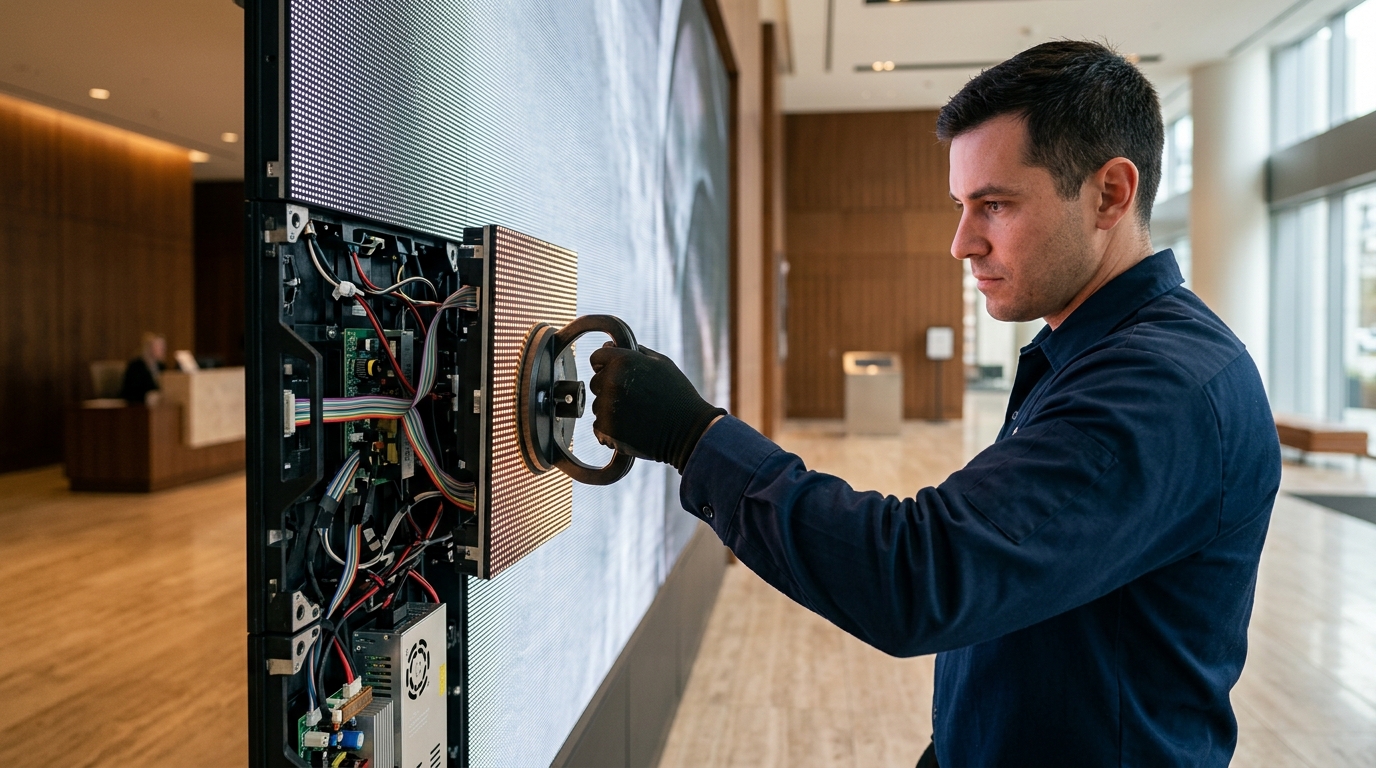 Front-Service vs Rear-Service LED Walls: The Spec Your Building Decides, Not Your Budget